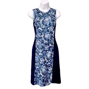 J. McLaughlin Navy Floral ‘Marissa’ Sleeveless Dress, Size XS